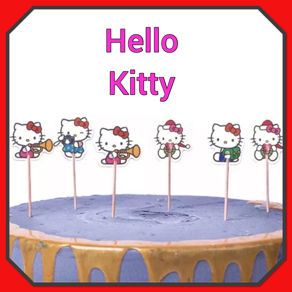 🎉New🎉Hello Kitty Birthday Cake or Cupcake Toppers🎉